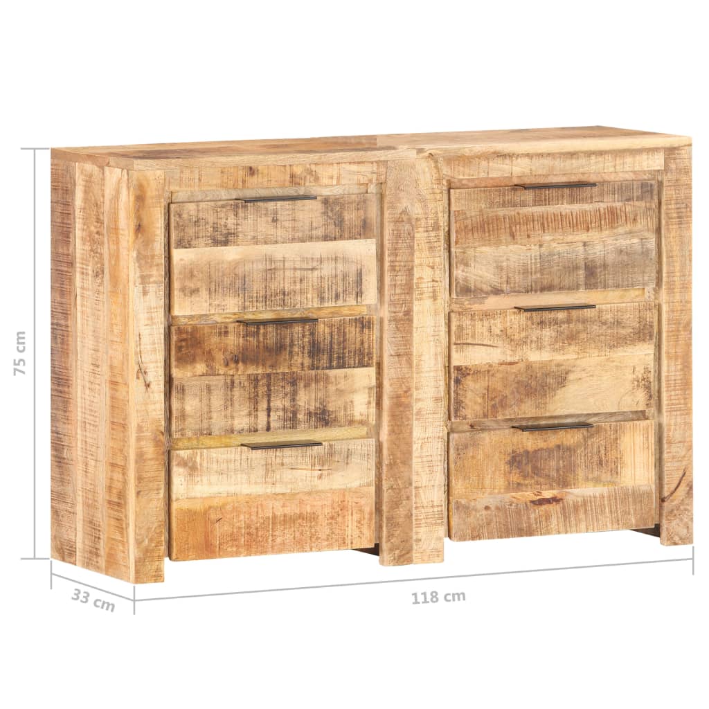 Dressoir 59x33x75 cm ruw mangohout