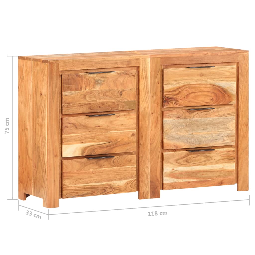 Dressoir 59x33x75 cm ruw mangohout