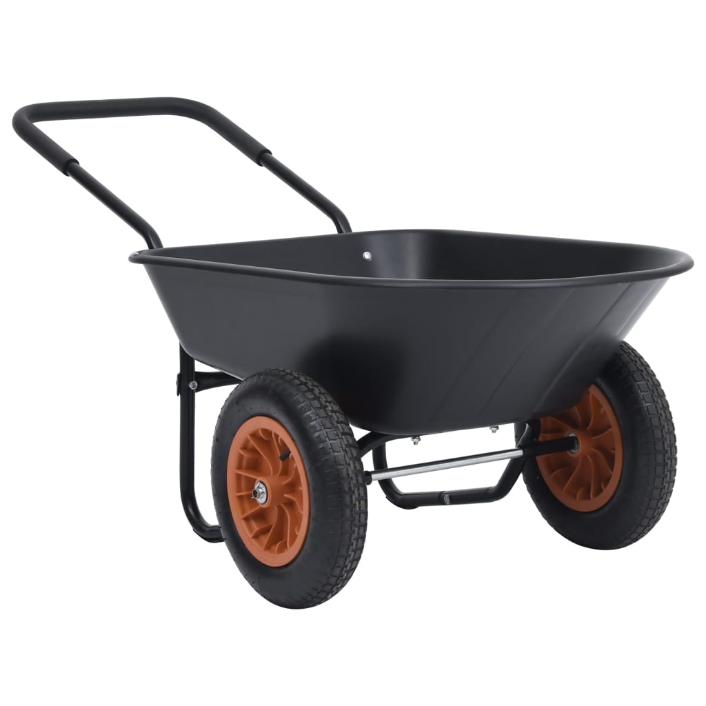 Kruiwagen 100 kg 78 L zwart en oranje