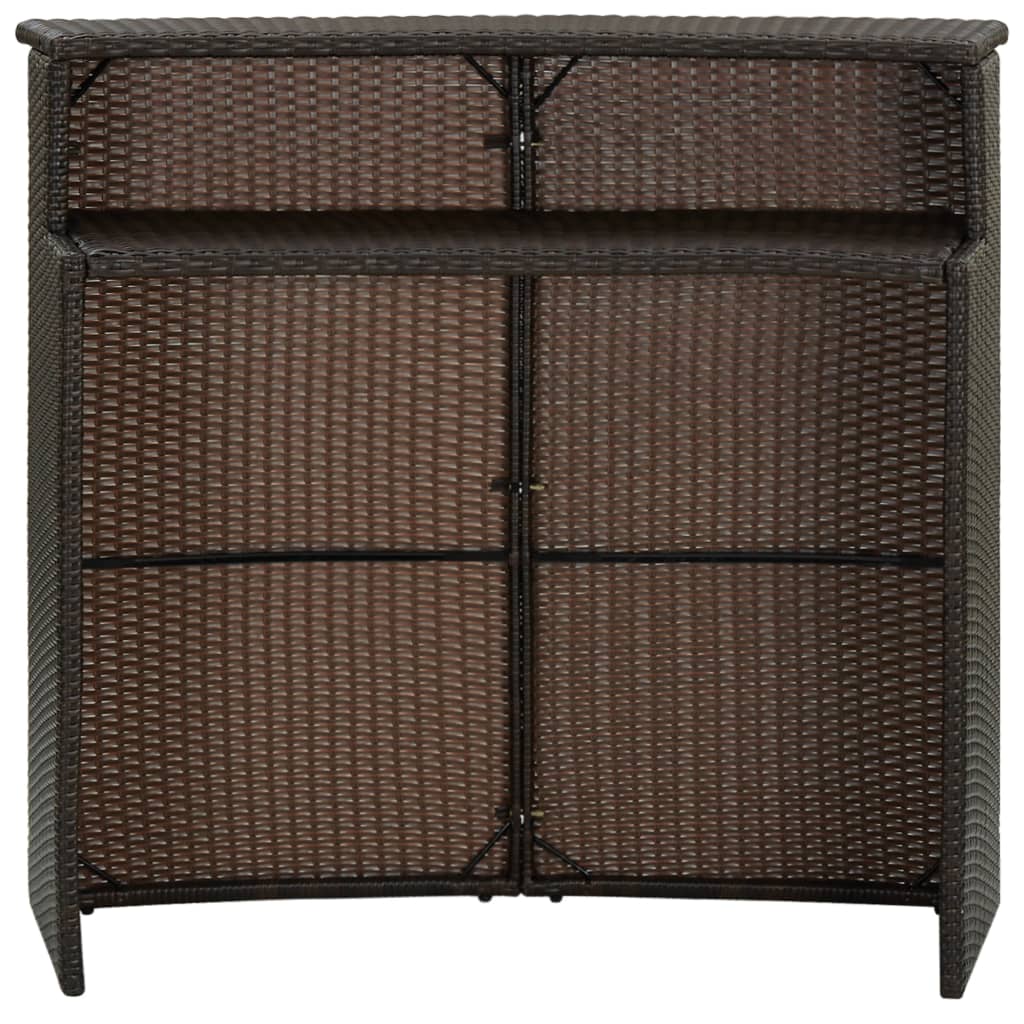 Tuinbartafel 120x55x110 cm poly rattan