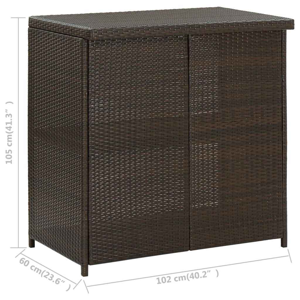 3-delige Barset poly rattan