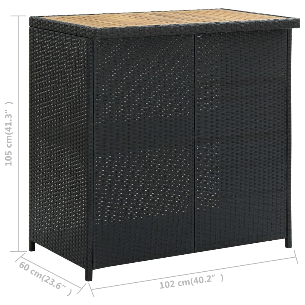 3-delige Barset poly rattan