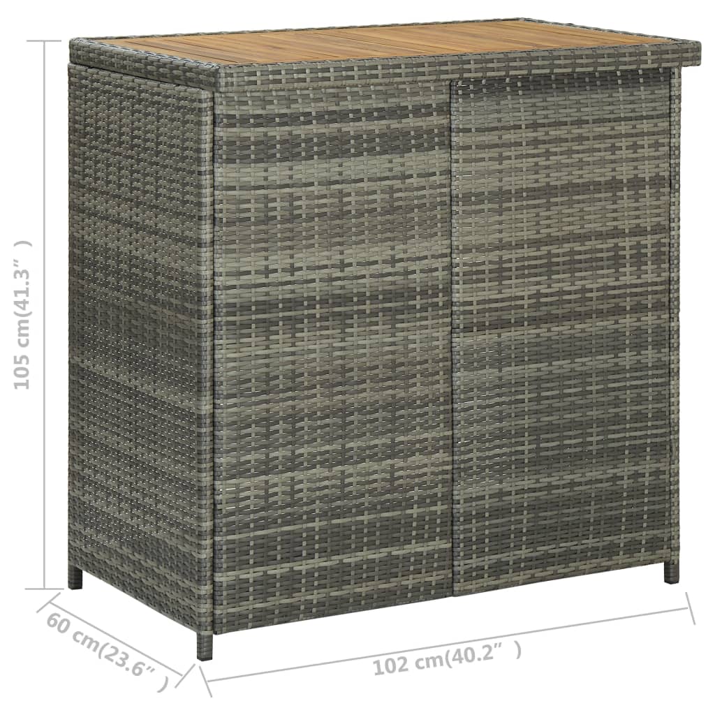 3-delige Barset poly rattan