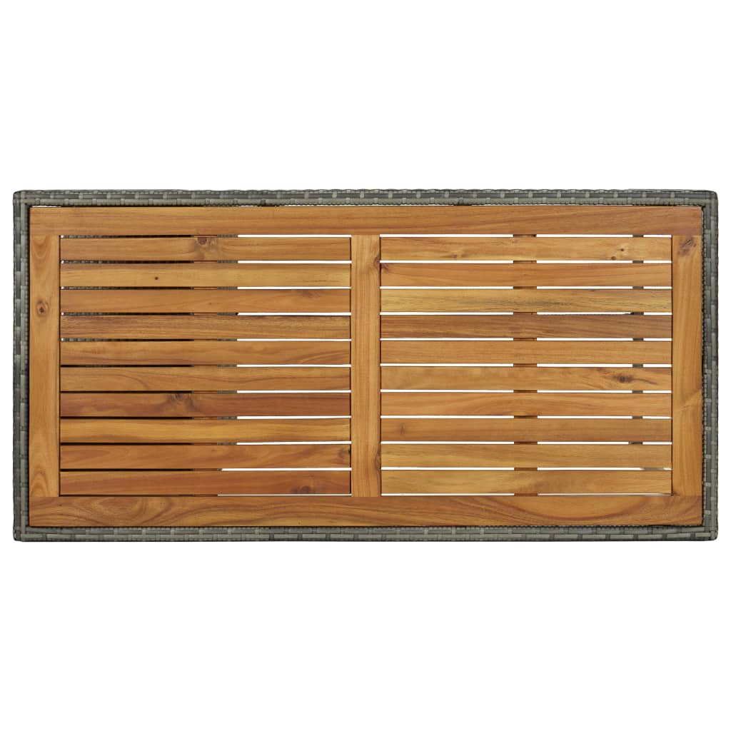 Bartafel met opbergrek 120x60x110 cm poly rattan