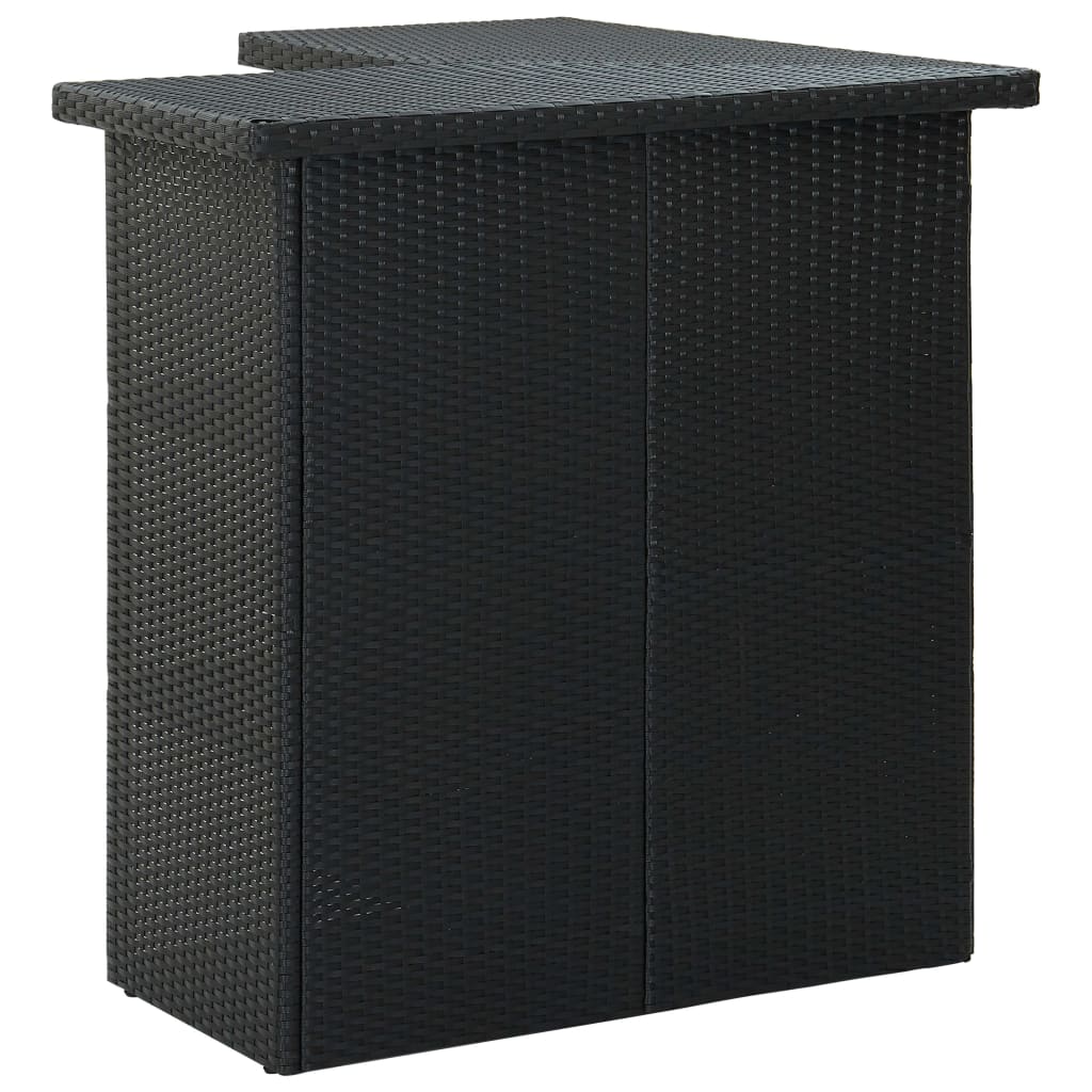 Hoekbartafel 100x50x105 cm poly rattan