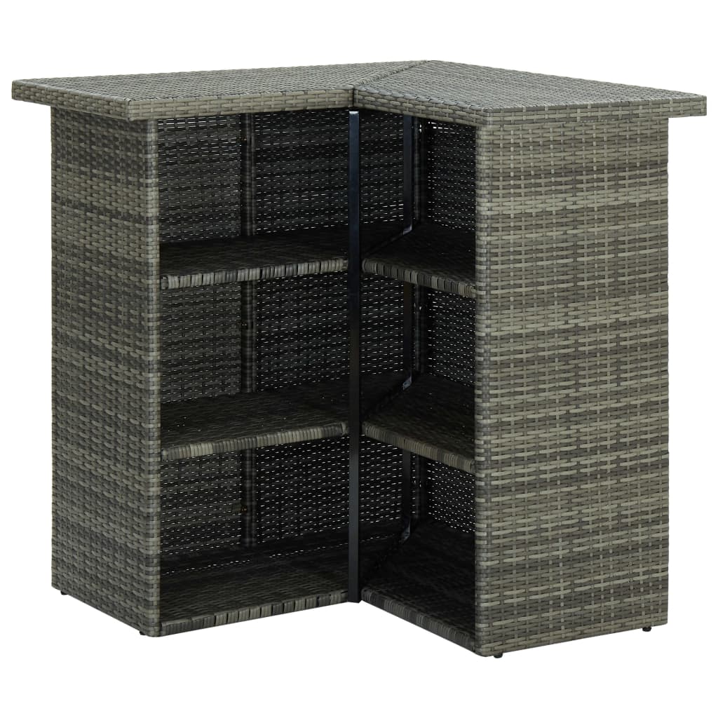 Hoekbartafel 100x50x105 cm poly rattan