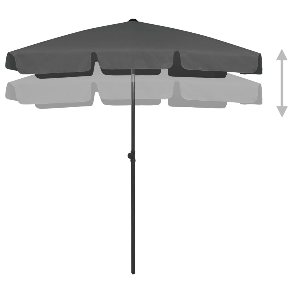 Strandparasol 200x125 cm