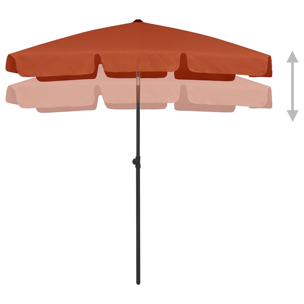 Strandparasol 200x125 cm