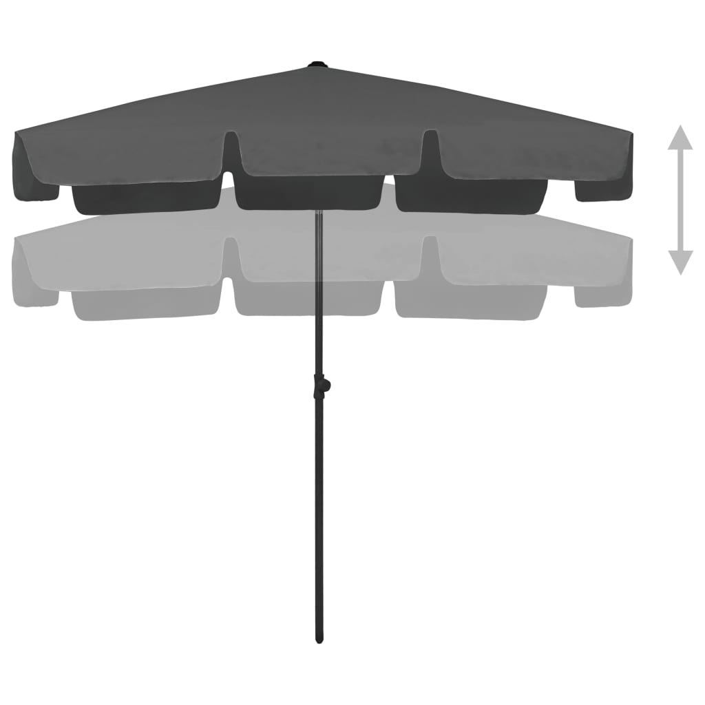 Strandparasol 200x125 cm