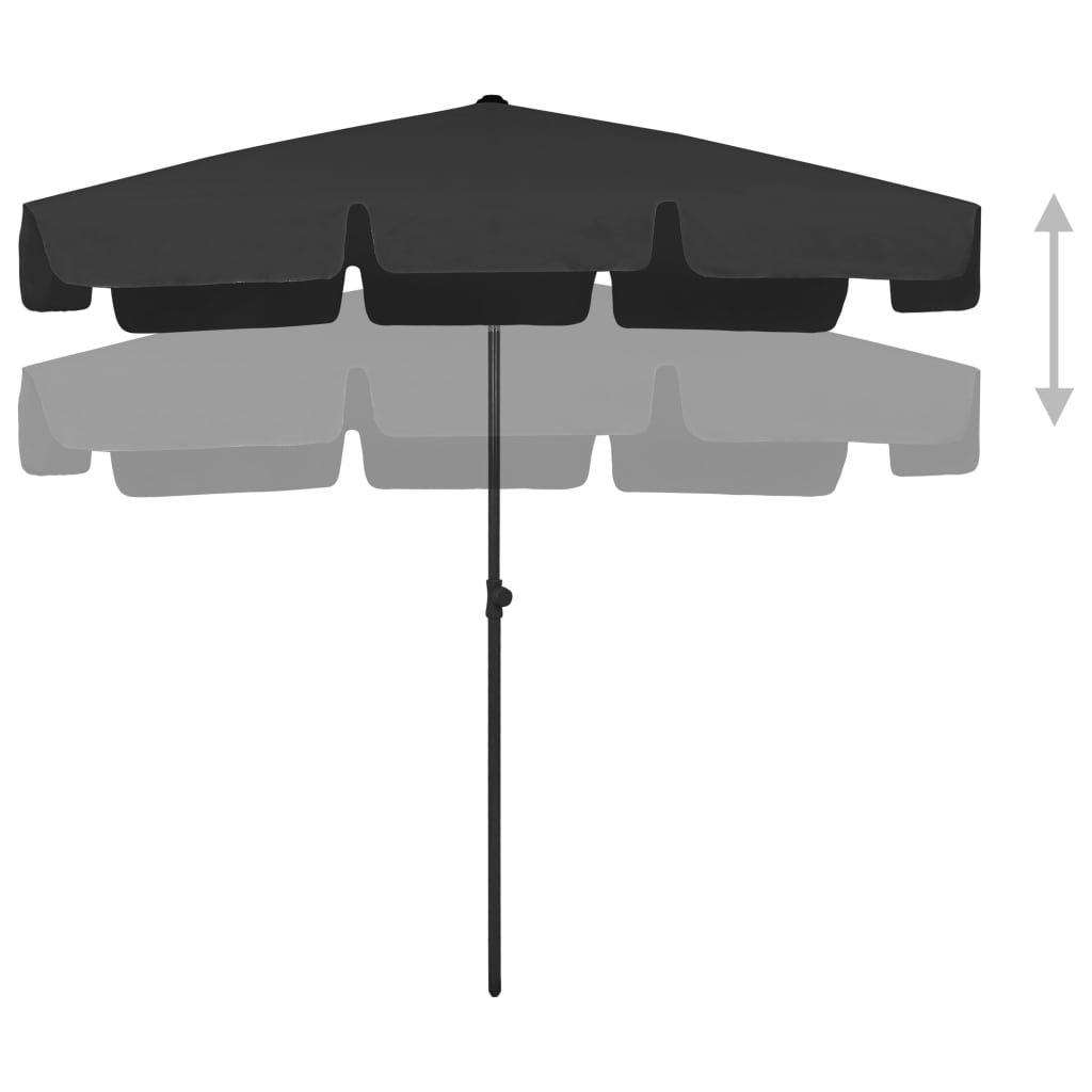 Strandparasol 200x125 cm