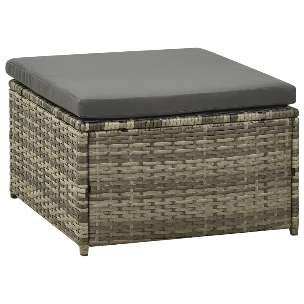 3-delige Loungeset met kussens poly rattan