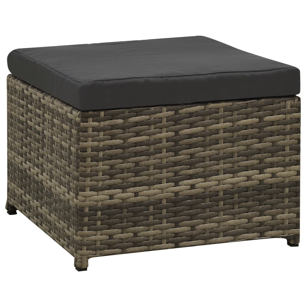 8-delige Loungeset met kussens poly rattan