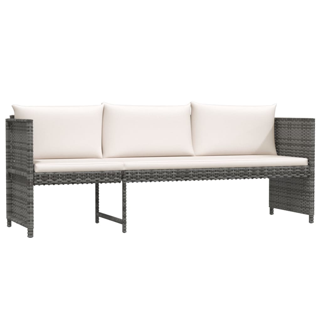 6-delige Loungeset met kussens poly rattan