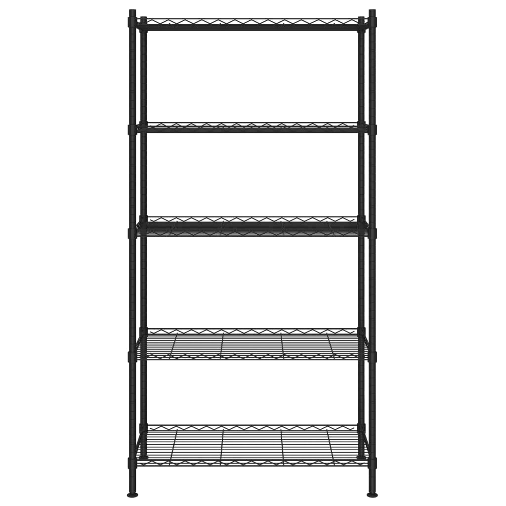 Opbergrek 5-laags 250 kg 90x35x180 cm chroomkleurig