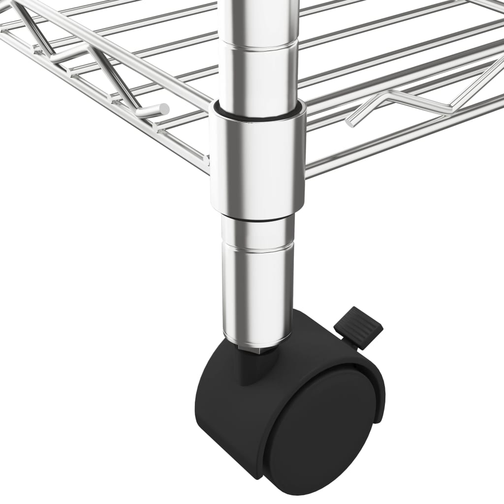 Opbergrek met wielen 3-laags 60x35x81 cm 150 kg