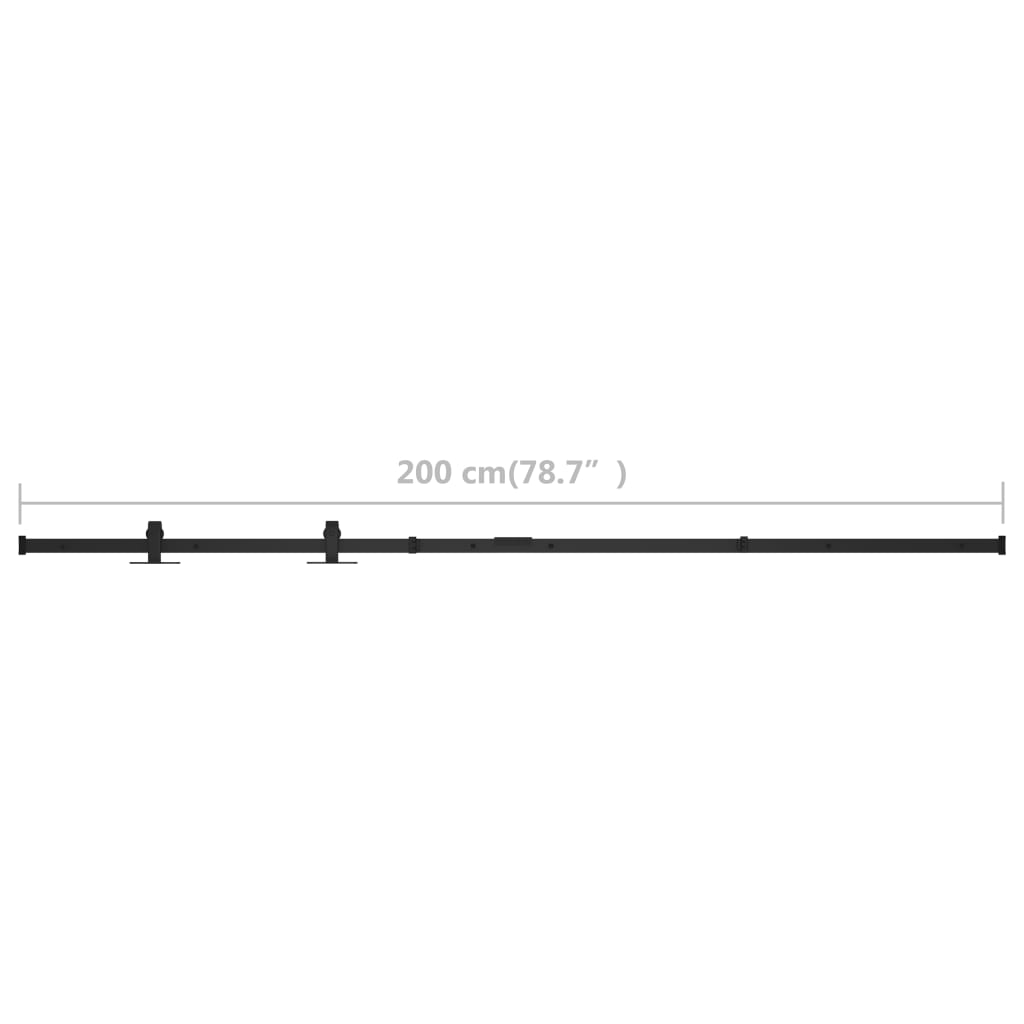 Ophangset voor minischuifdeur 200 cm koolstofstaal