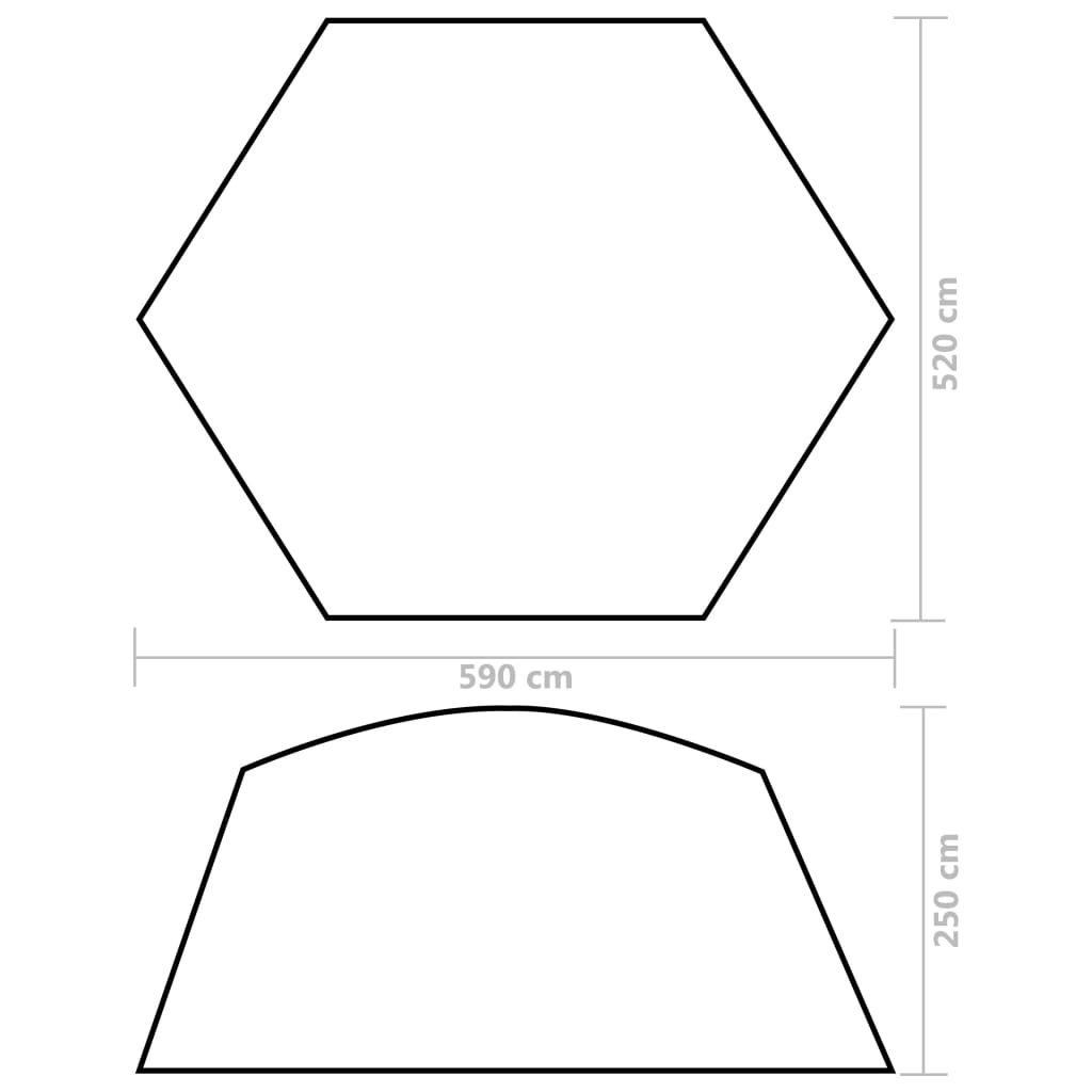 Zwembadtent 660x580x250 cm stof