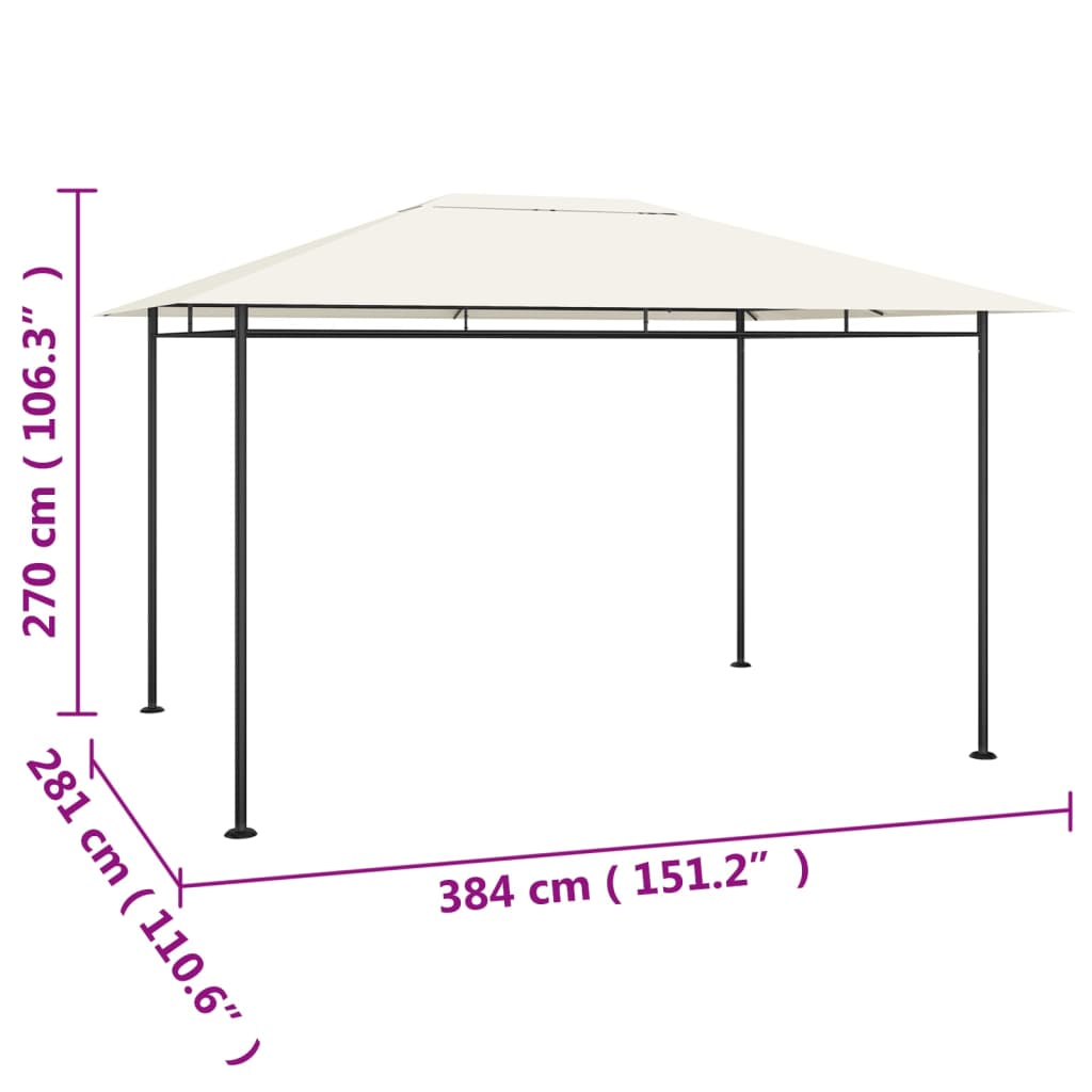 Prieel 180 g/m² 384x281x270 cm antracietkleurig