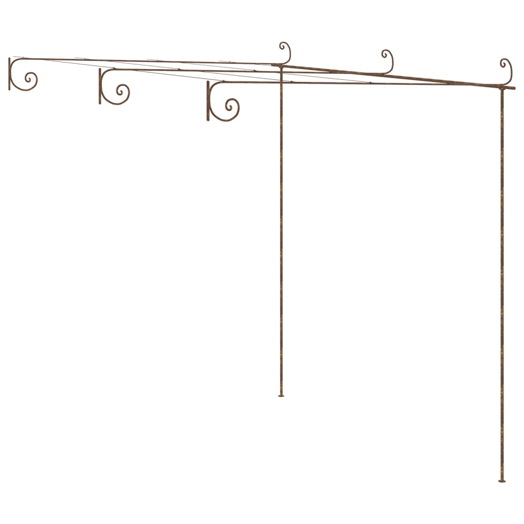 Tuinpergola 4x3x2,5 m ijzer antiekbruin