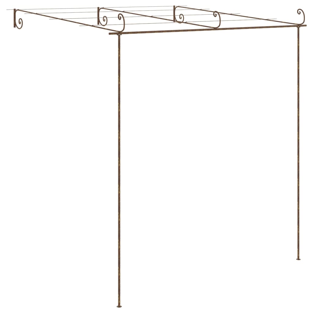 Tuinpergola 6x3x2,5 m ijzer antiekbruin