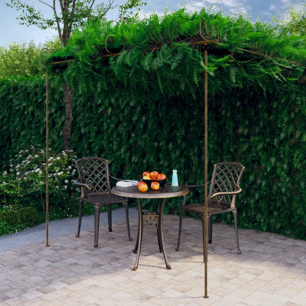 Tuinpergola 4x3x2,5 m ijzer antiekbruin