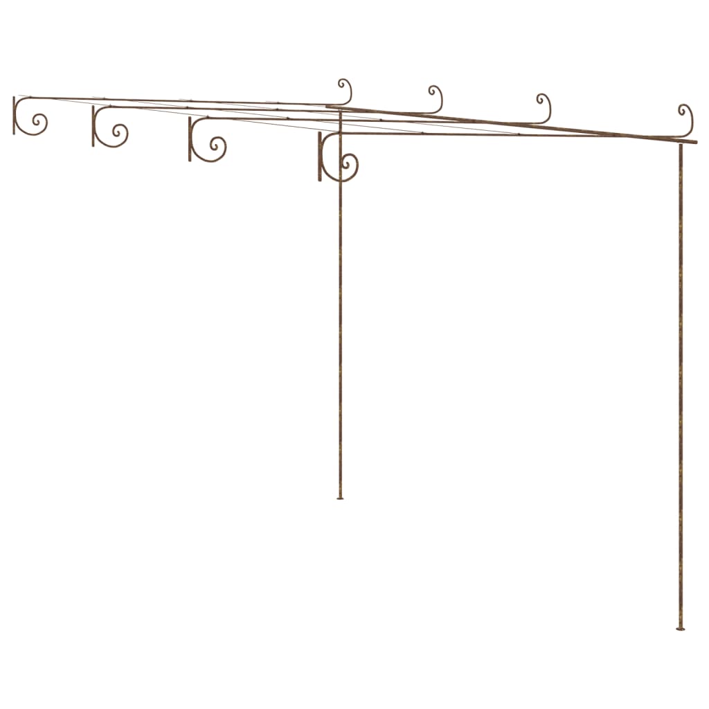 Tuinpergola 4x3x2,5 m ijzer antiekbruin