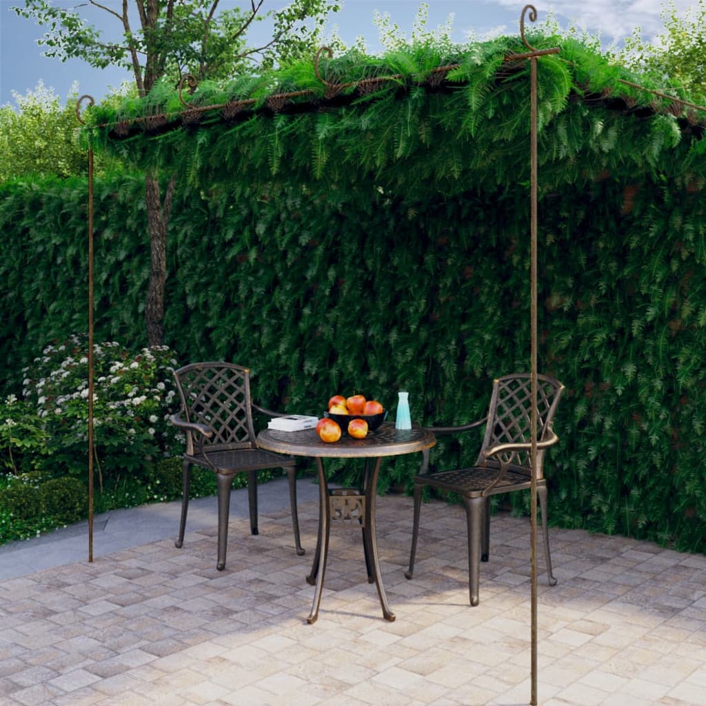 Tuinpergola 4x3x2,5 m ijzer antiekbruin