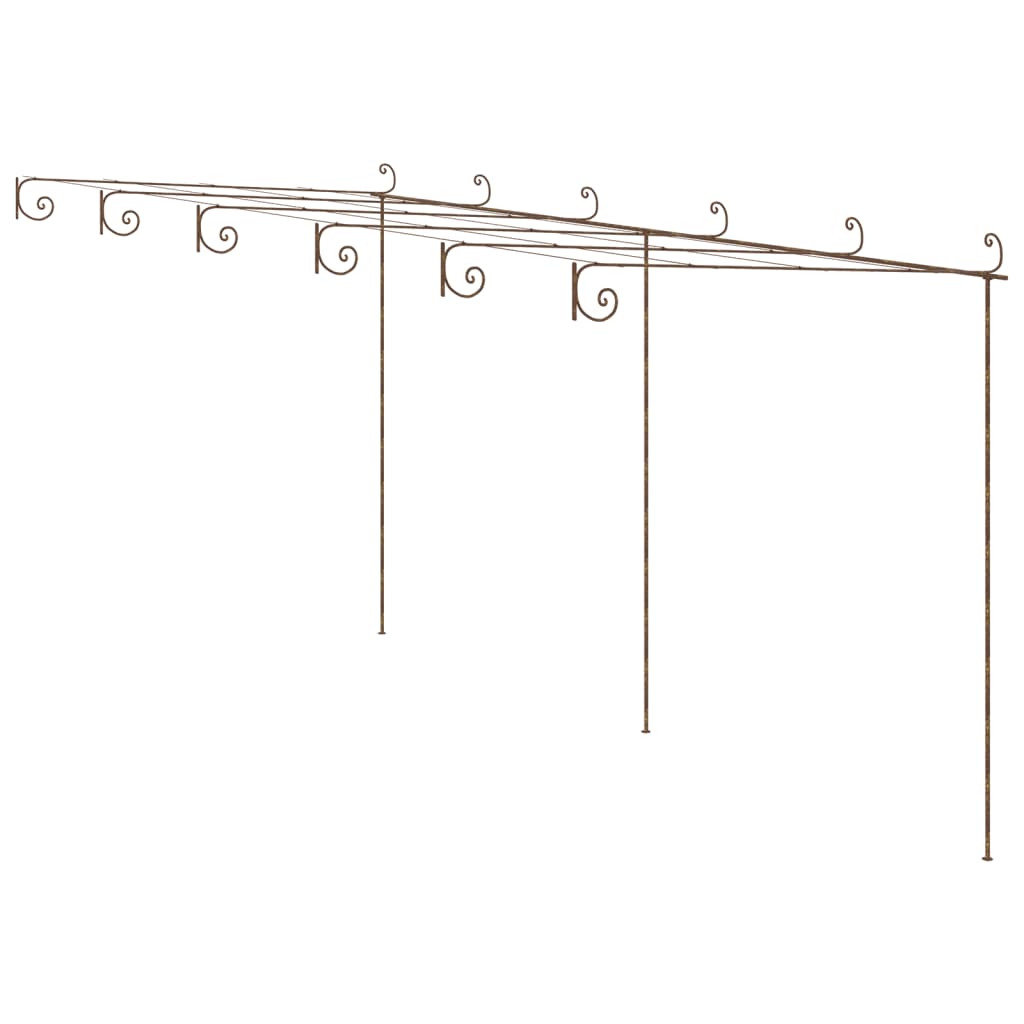 Tuinpergola 6x3x2,5 m ijzer antiekbruin