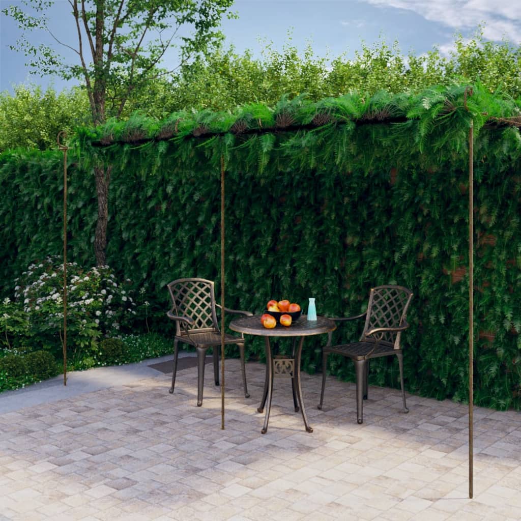 Tuinpergola 6x3x2,5 m ijzer antiekbruin