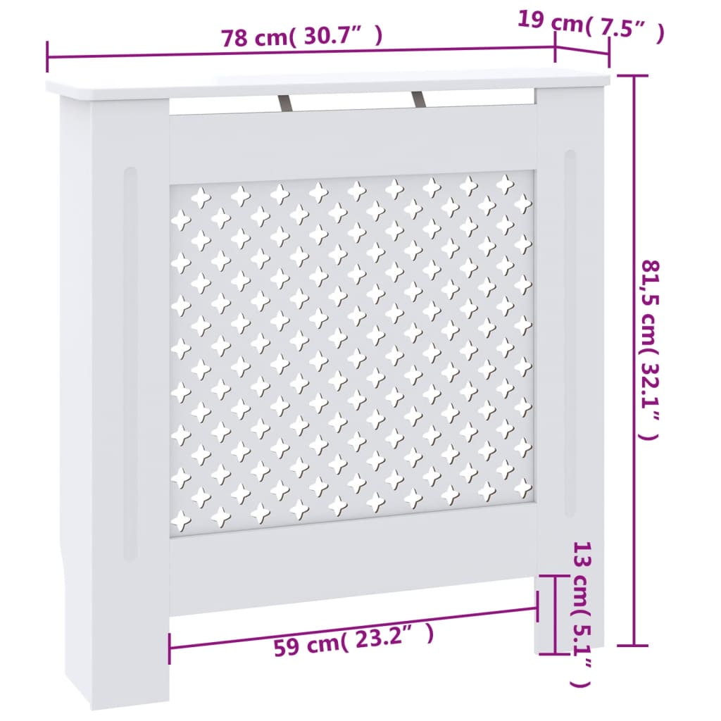 Radiatorombouw 78 cm MDF