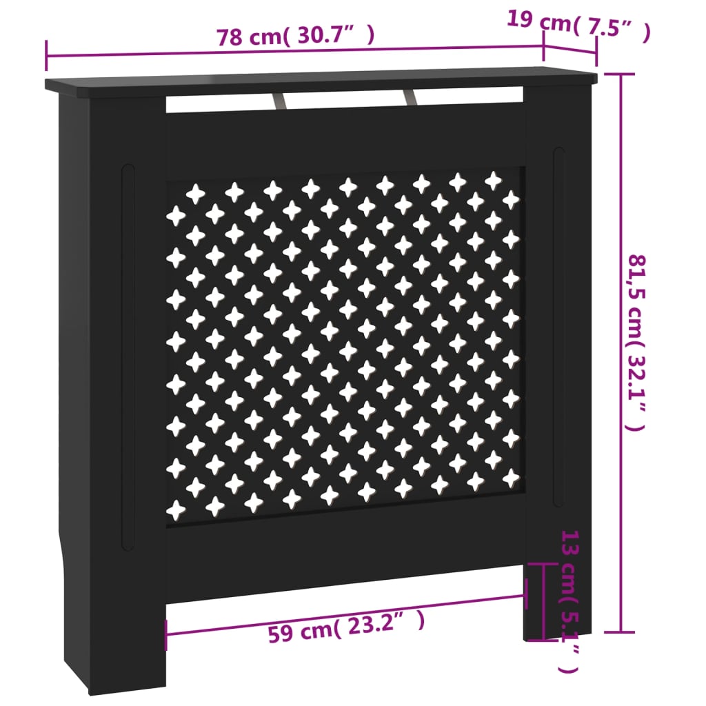 Radiatorombouw 78 cm MDF