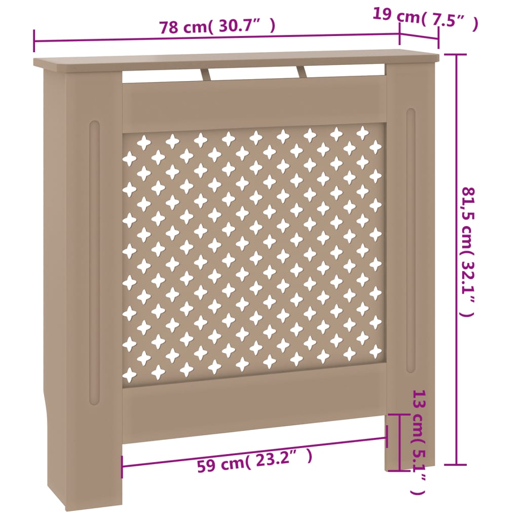 Radiatorombouw 78 cm MDF