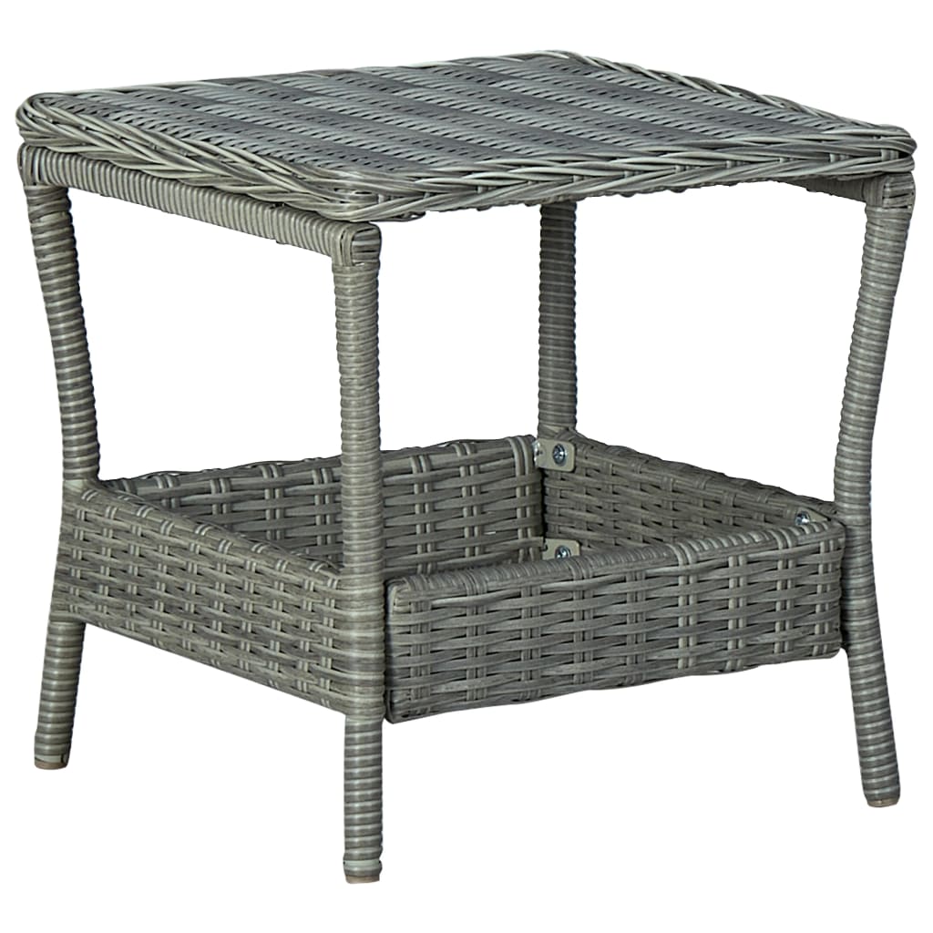 Tuintafel 45x45x46,5 cm poly rattan