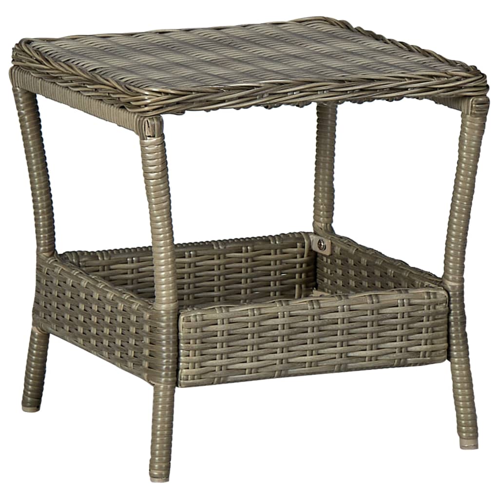 Tuintafel 45x45x46,5 cm poly rattan