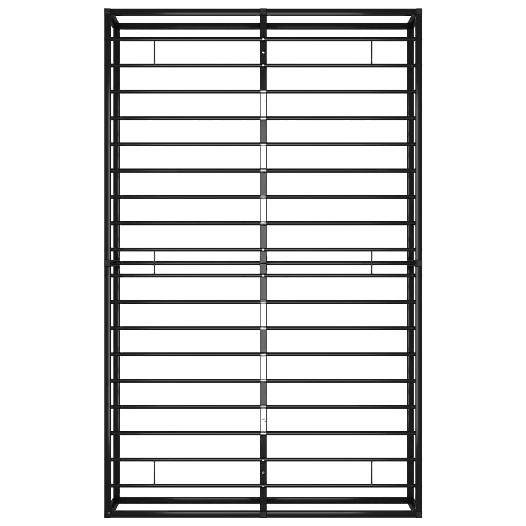 Bedframe metaal zwart 200x200 cm