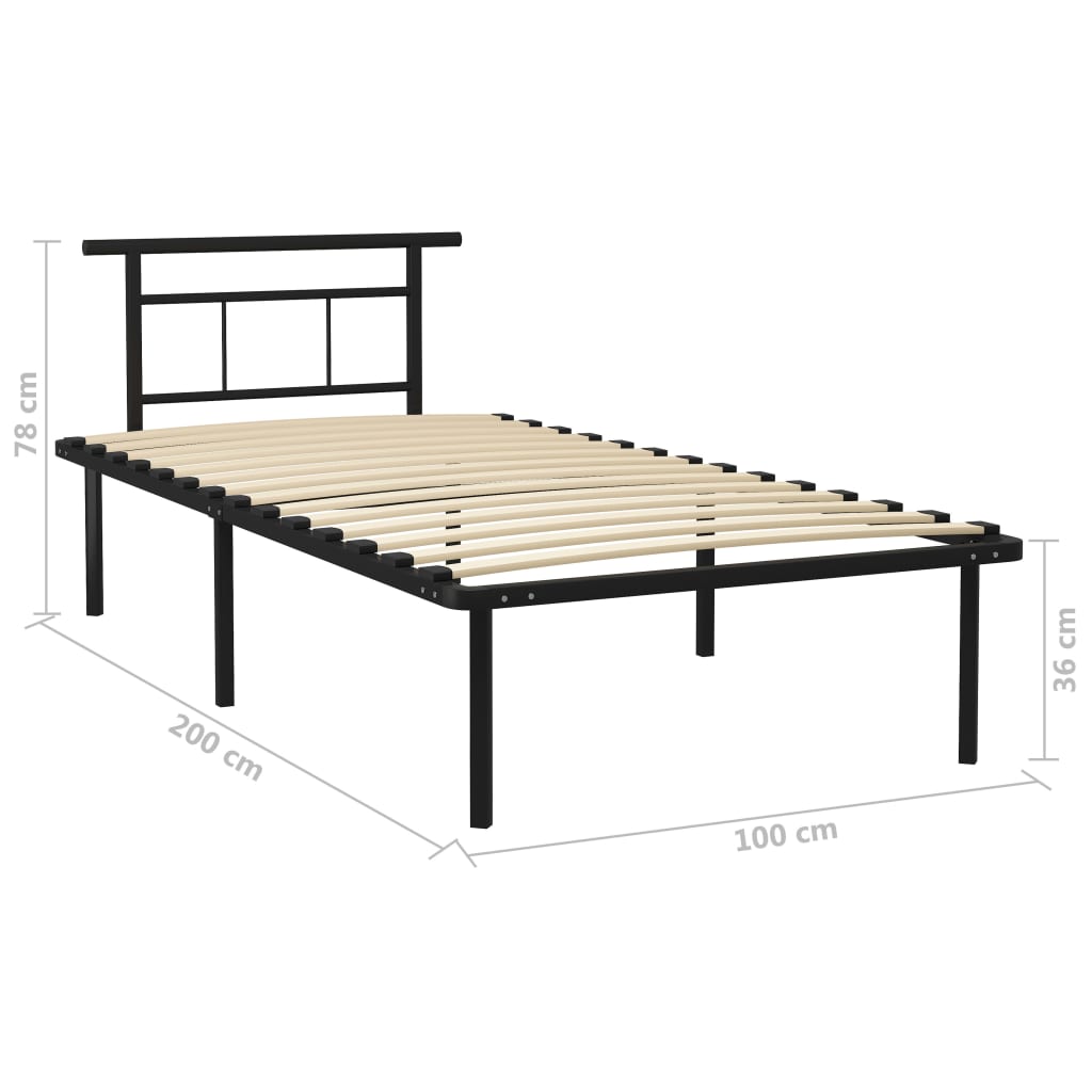 Bedframe metaal 90x200 cm