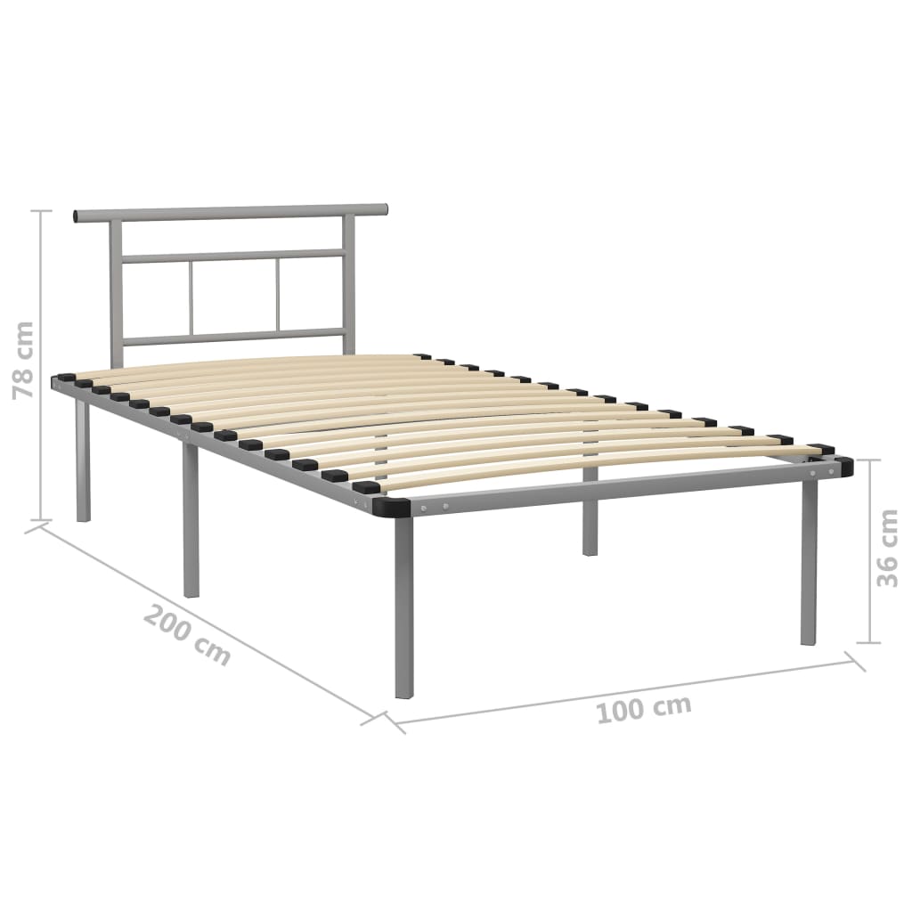 Bedframe metaal 90x200 cm