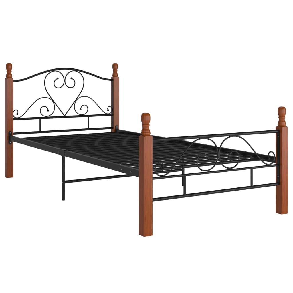 Bedframe metaal zwart 180x200 cm