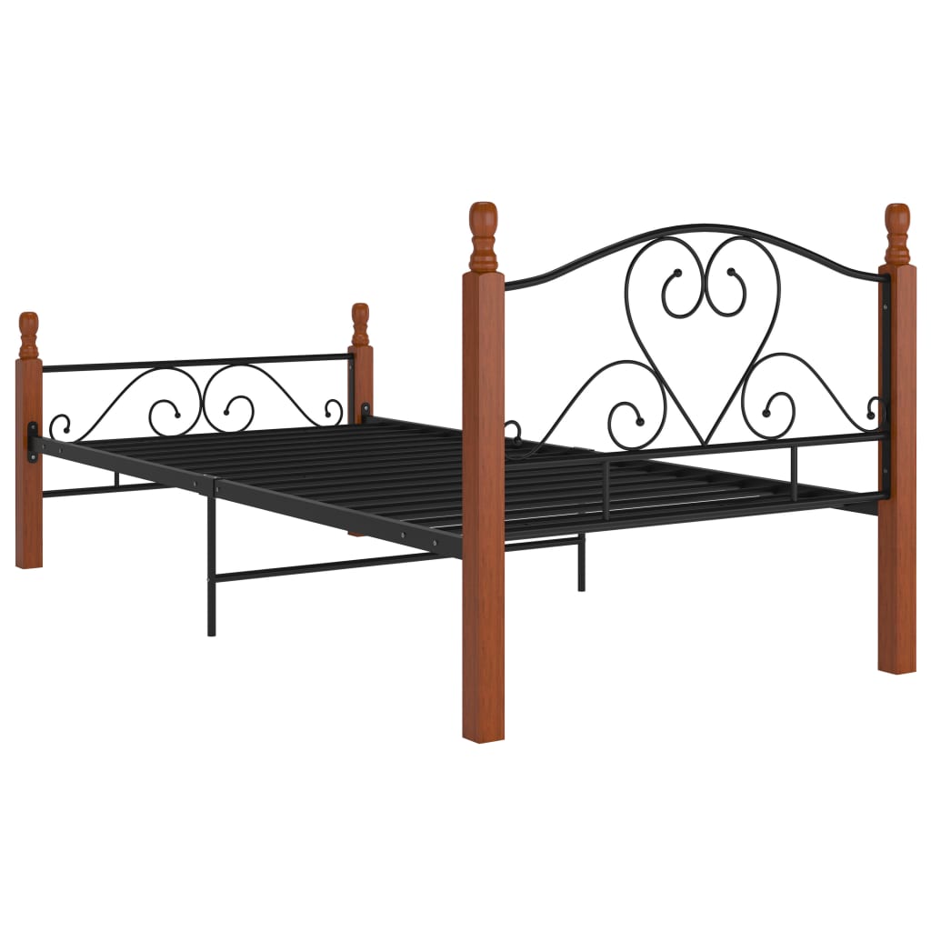 Bedframe metaal zwart 180x200 cm