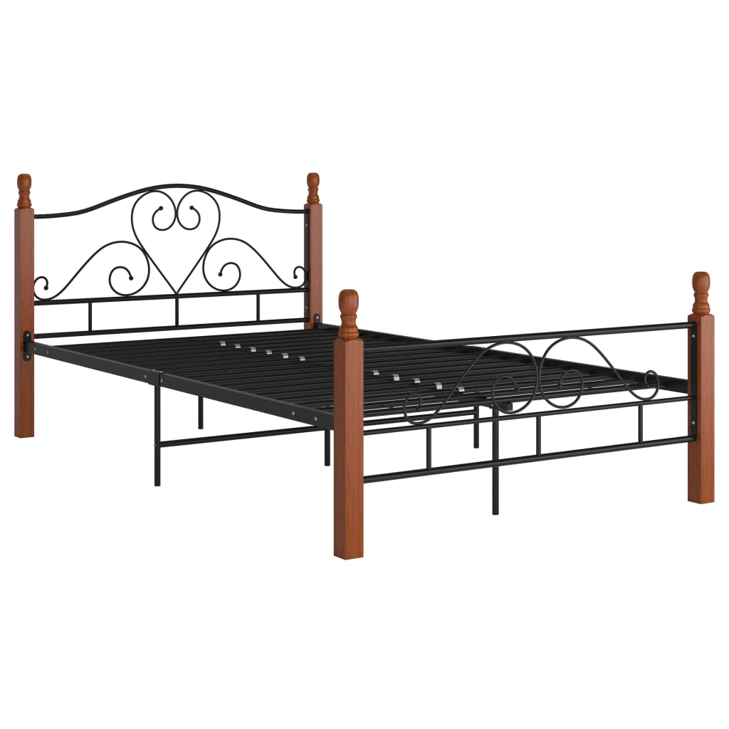 Bedframe metaal zwart 180x200 cm