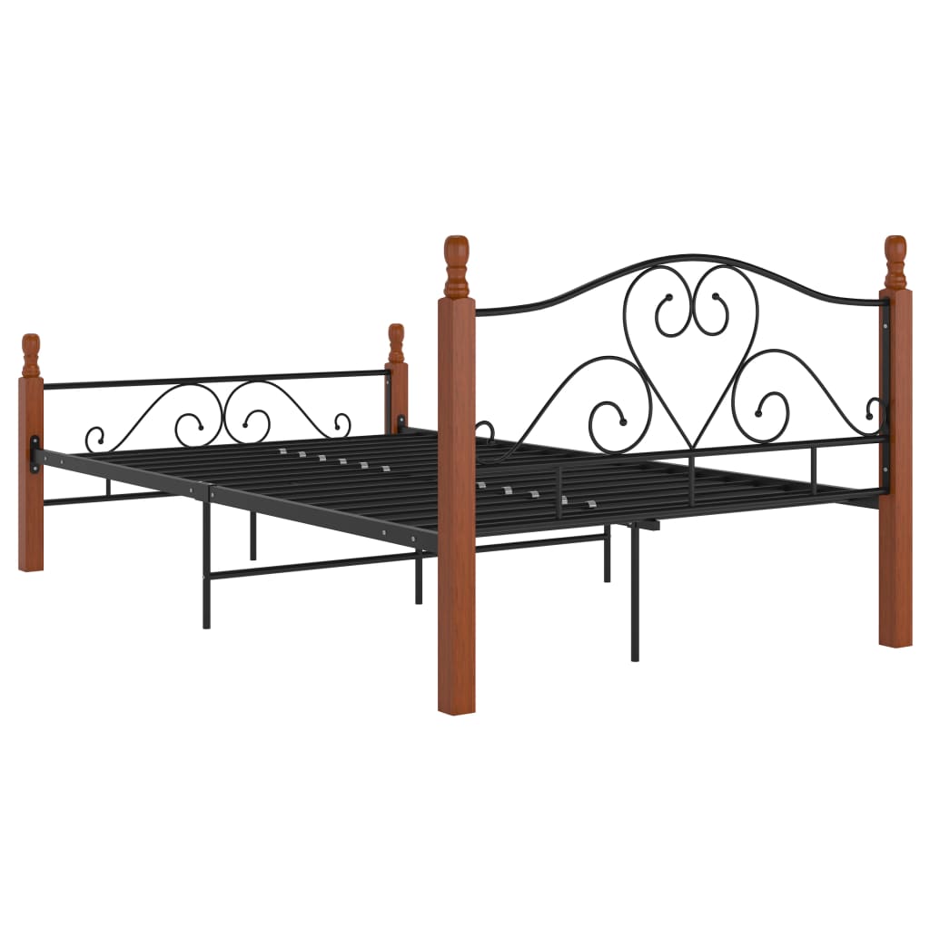 Bedframe metaal zwart 180x200 cm