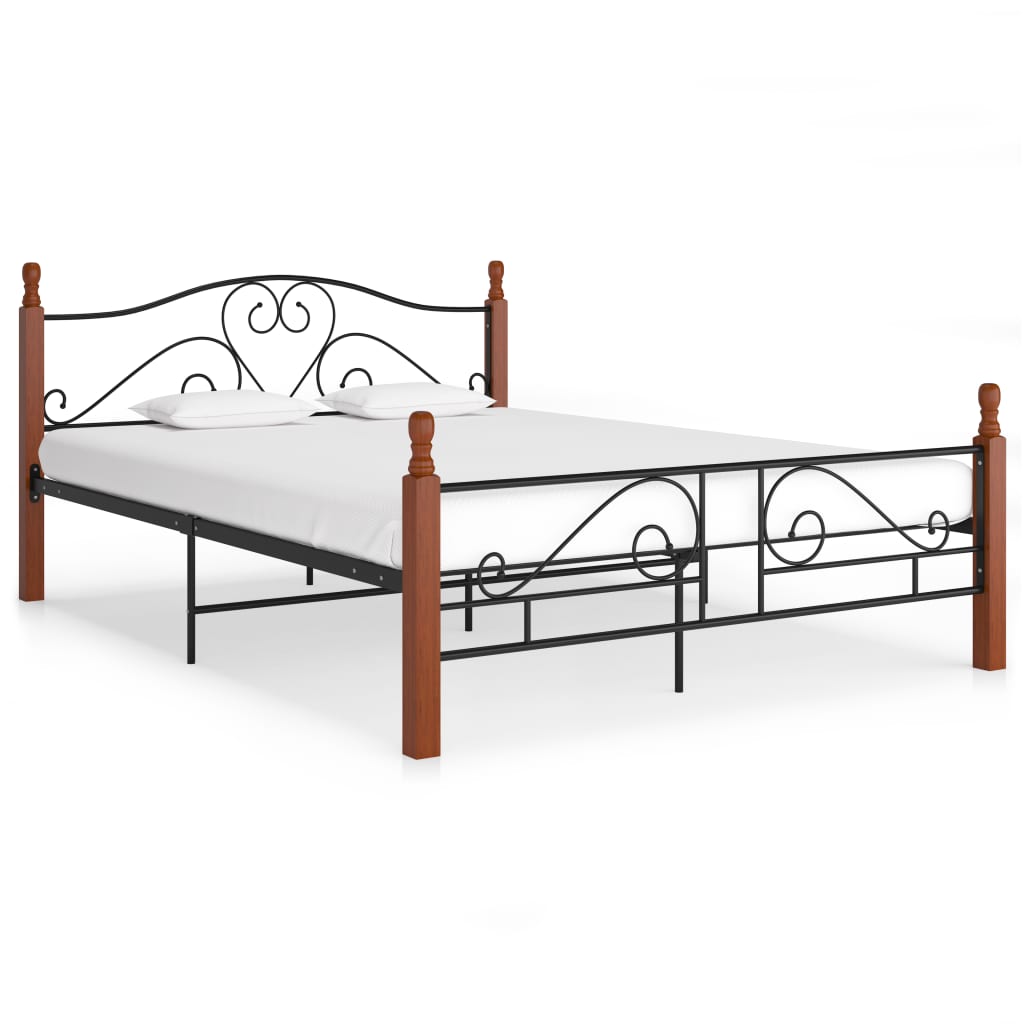 Bedframe metaal zwart 180x200 cm