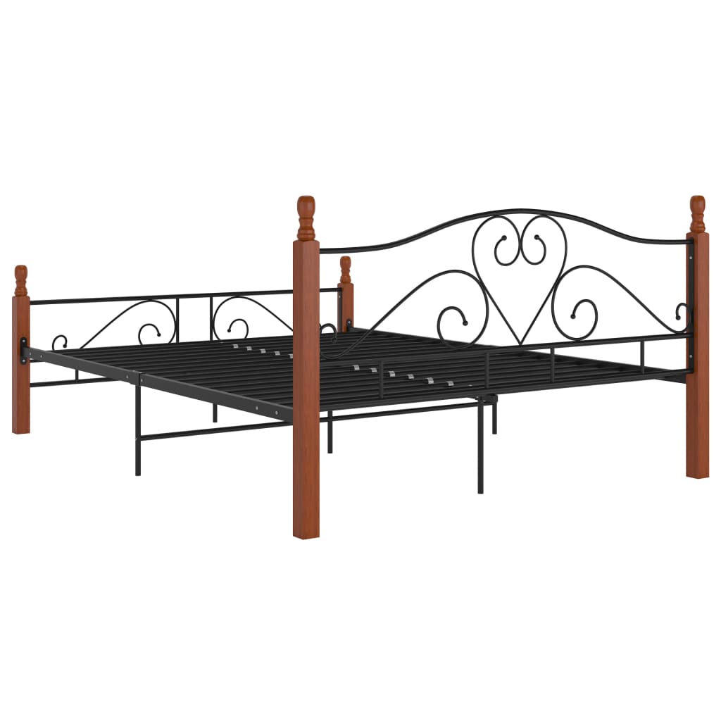 Bedframe metaal zwart 180x200 cm