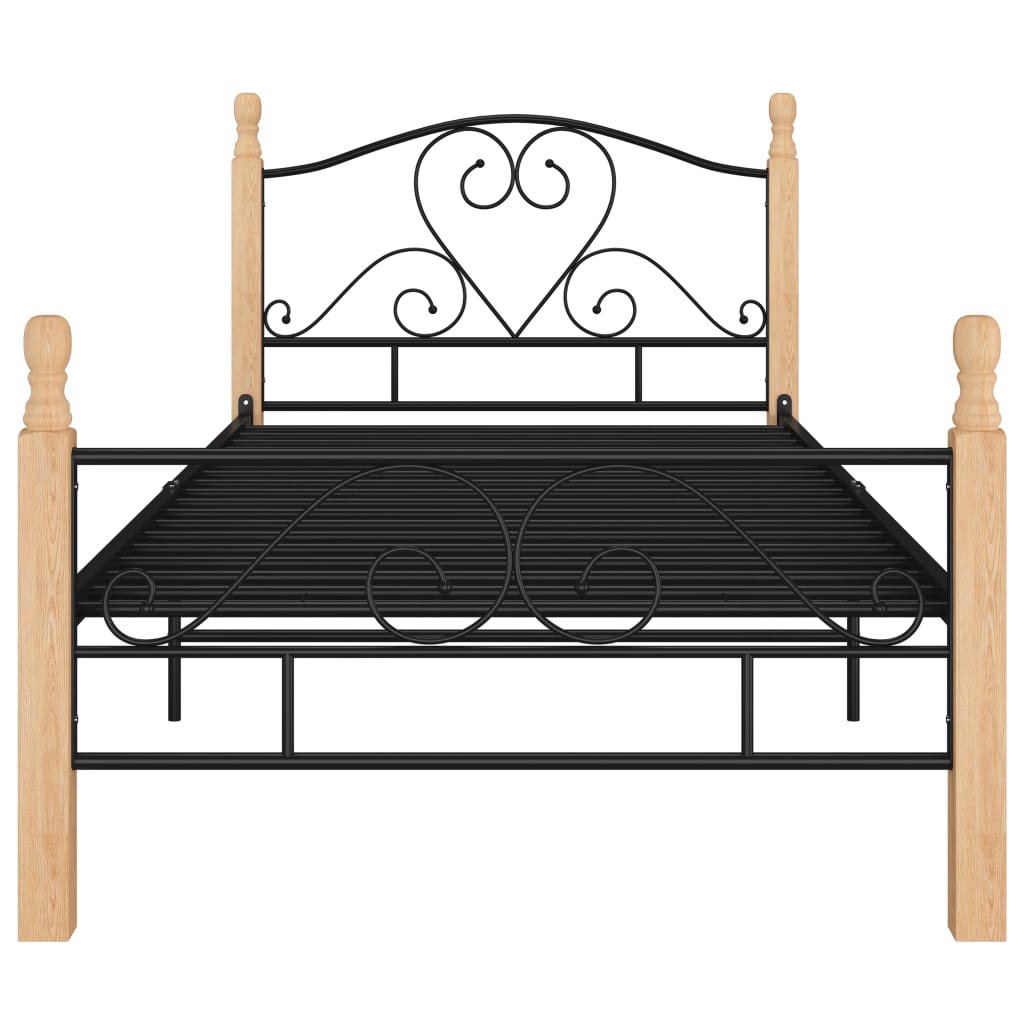 Bedframe metaal zwart 180x200 cm