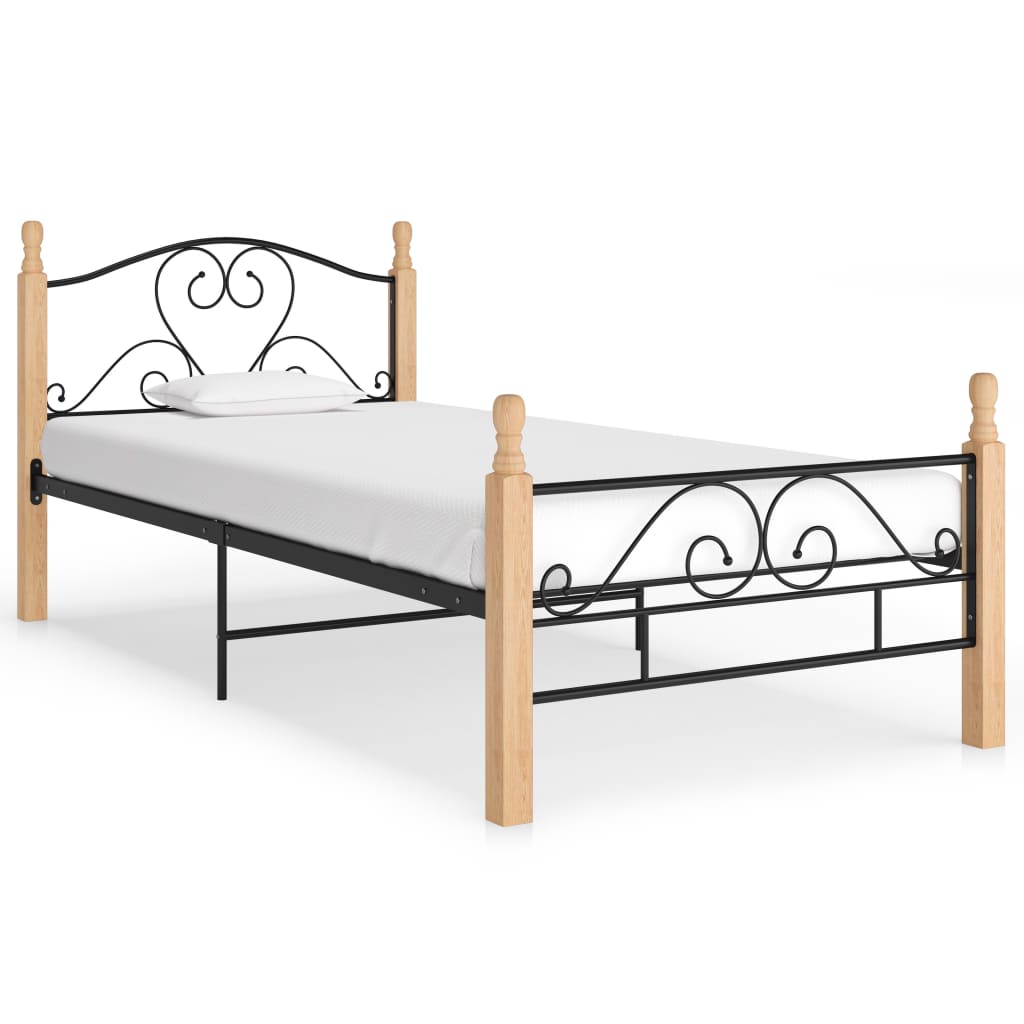 Bedframe metaal zwart 180x200 cm