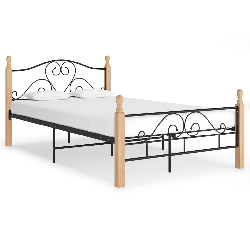 Bedframe metaal zwart 180x200 cm