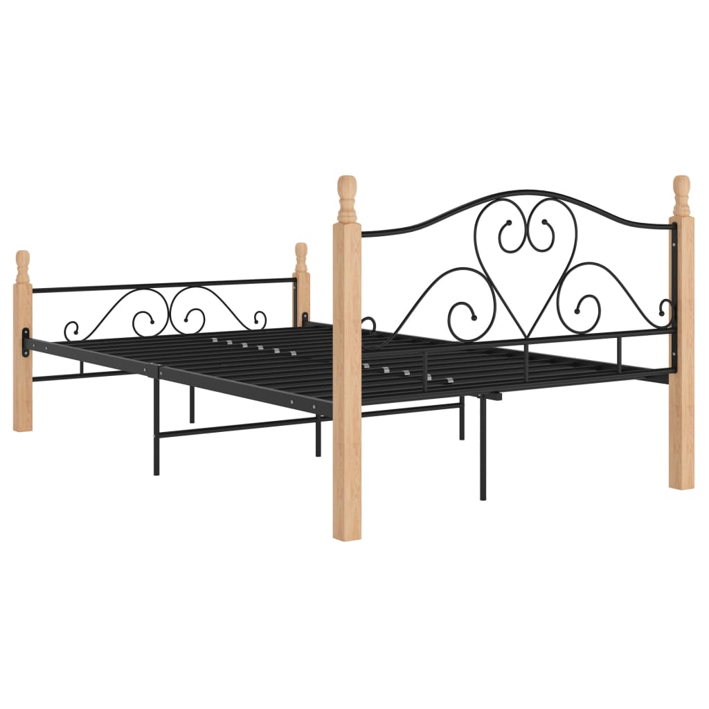 Bedframe metaal zwart 180x200 cm