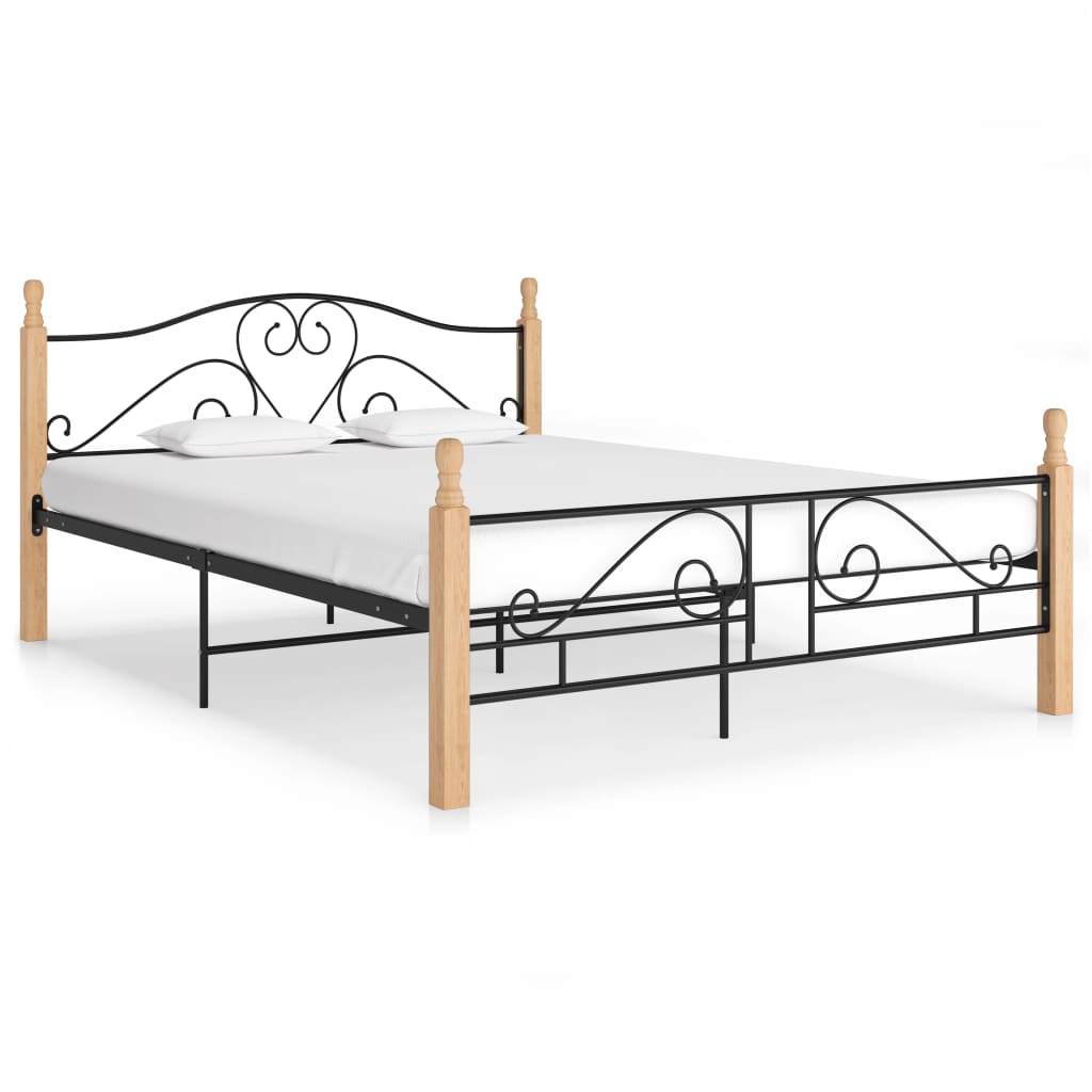 Bedframe metaal zwart 180x200 cm