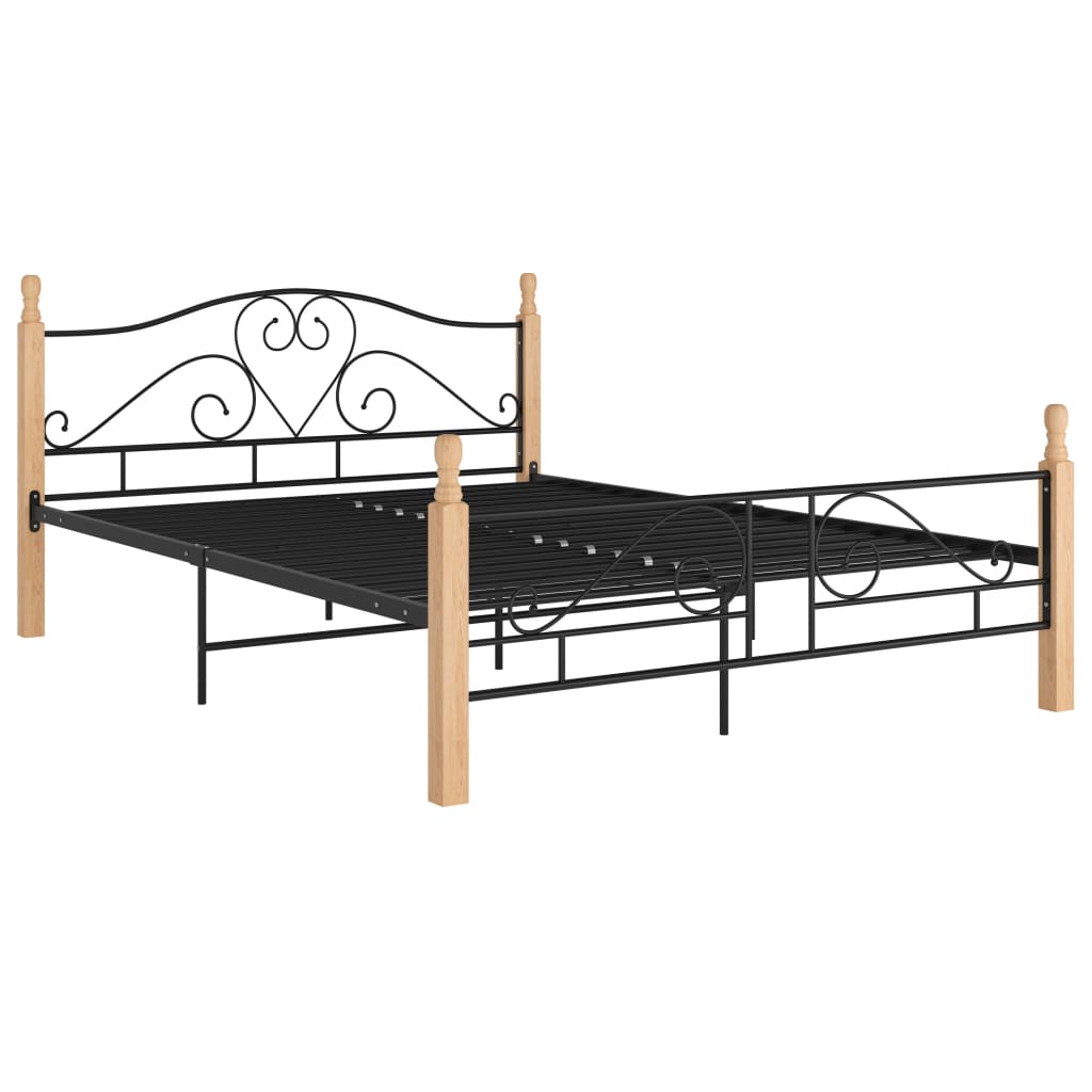 Bedframe metaal zwart 180x200 cm