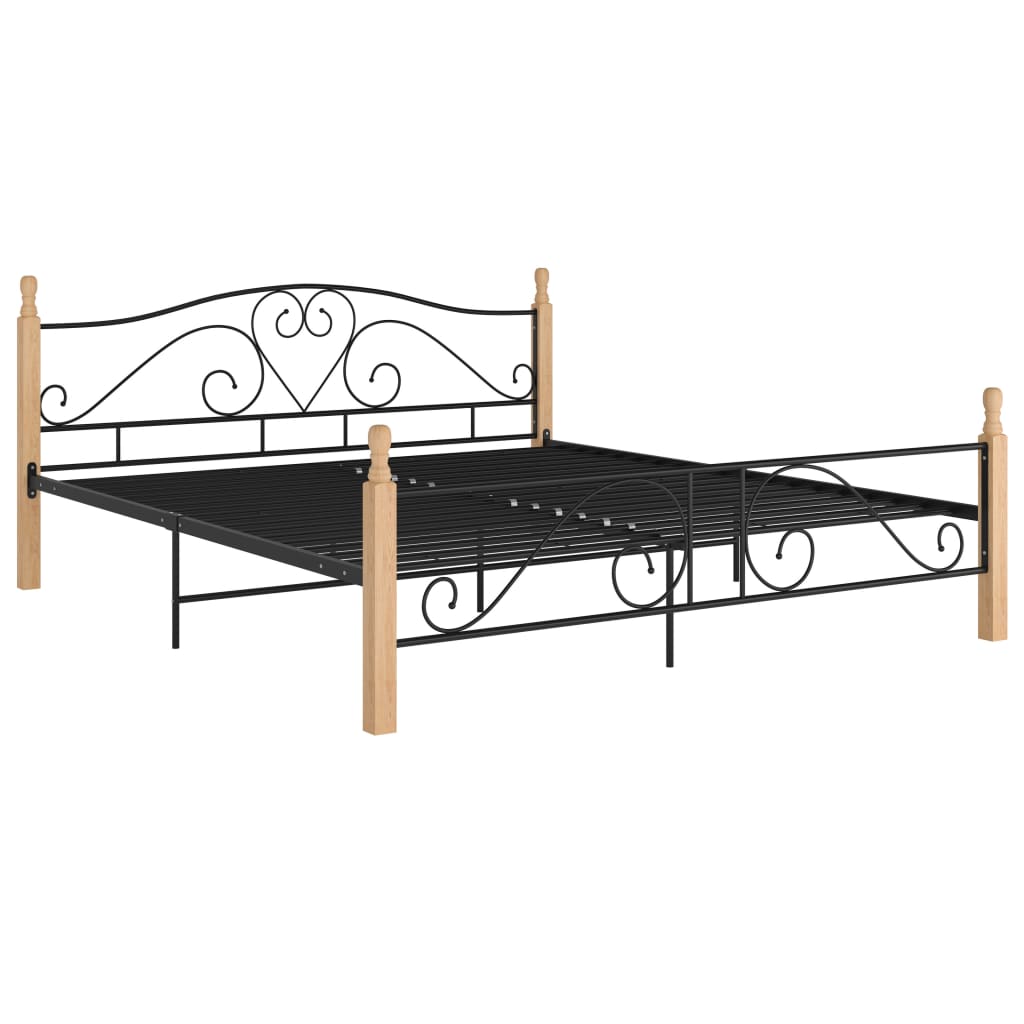 Bedframe metaal zwart 180x200 cm